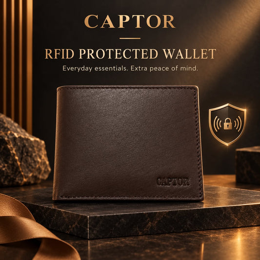 Captor Genuine Leather Wallet with RFID Protection