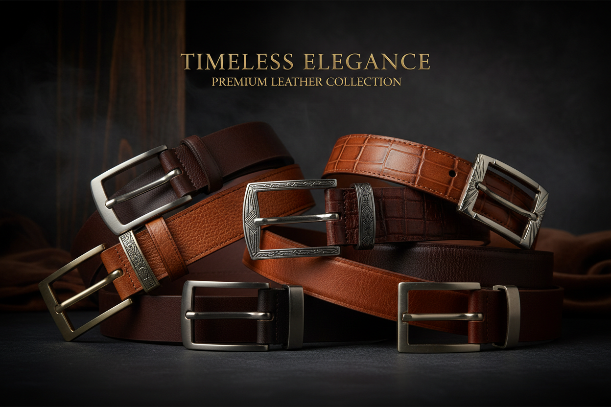 Leather Belt Collection Banner