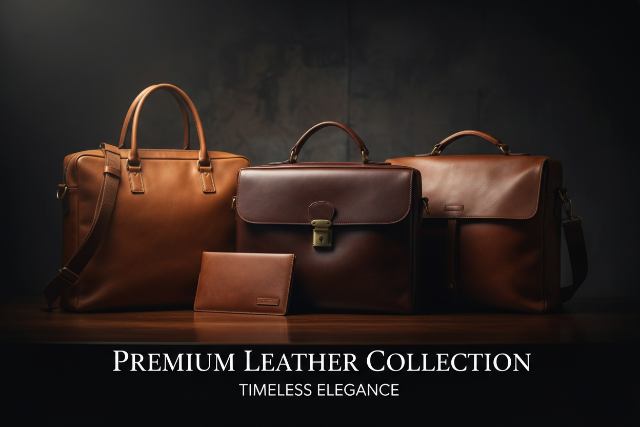 Leather Laptop Bag Collection Banner